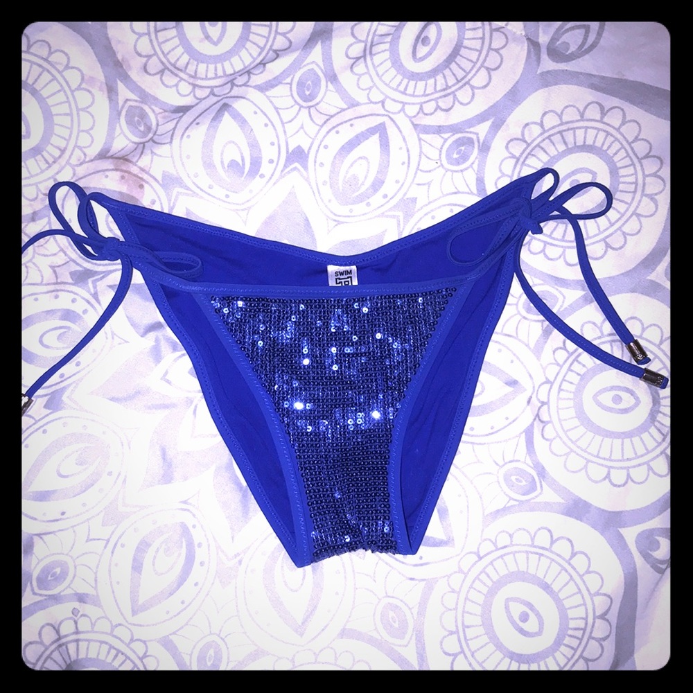 VS pink blue sequin bikini bottom
